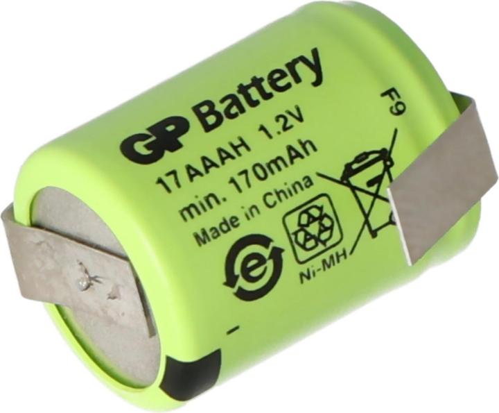Immagine prodotto AccuCell Akku KAN 1/3AAA Micro mit Lötfahne Z-Form (1 pz., 1/3 AAAA, 150 mAh, Batteria + Caricabatterie)