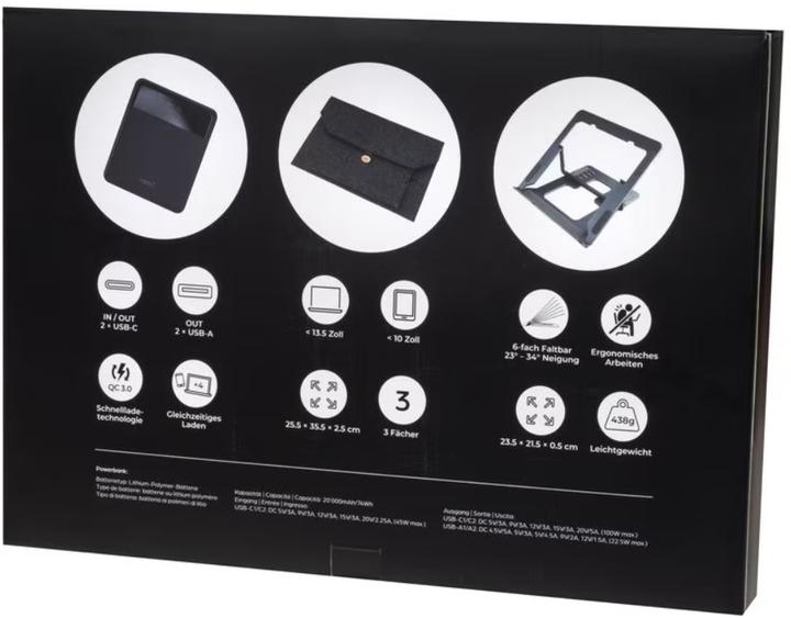 Produktbild Onit Powerbank Set Pro Slim 20000 mAh PD, Akkutyp (20000 mAh, 100 W, 74 Wh)