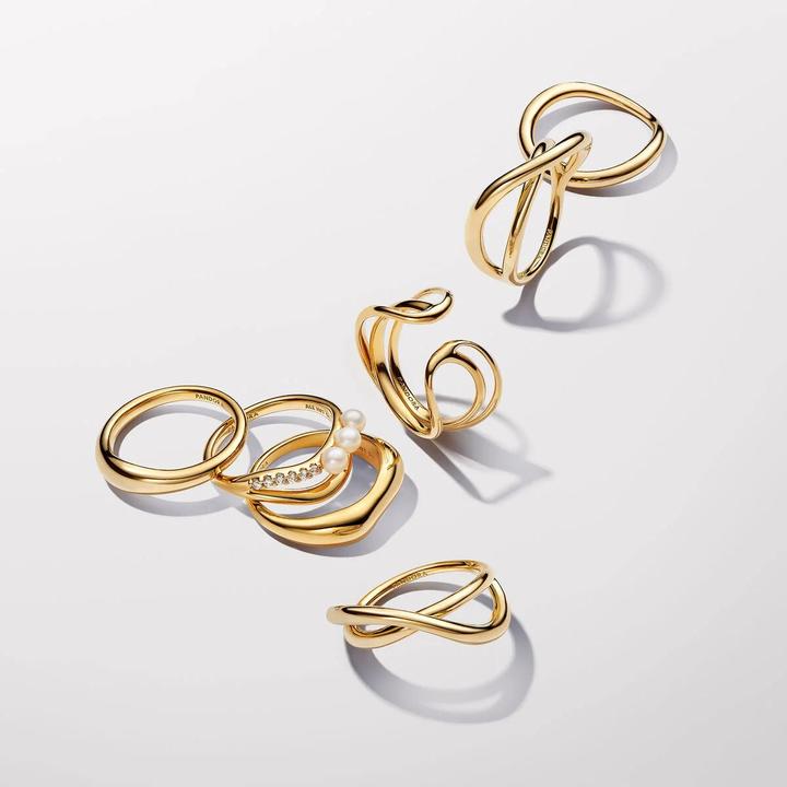 Immagine prodotto Pandora Anello a tripla fascia aperta con stampo organico (52)