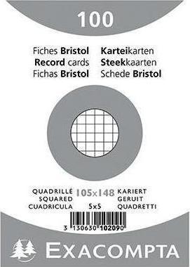 Exacompta Index cards (A6, 205 g/m², 100 x)