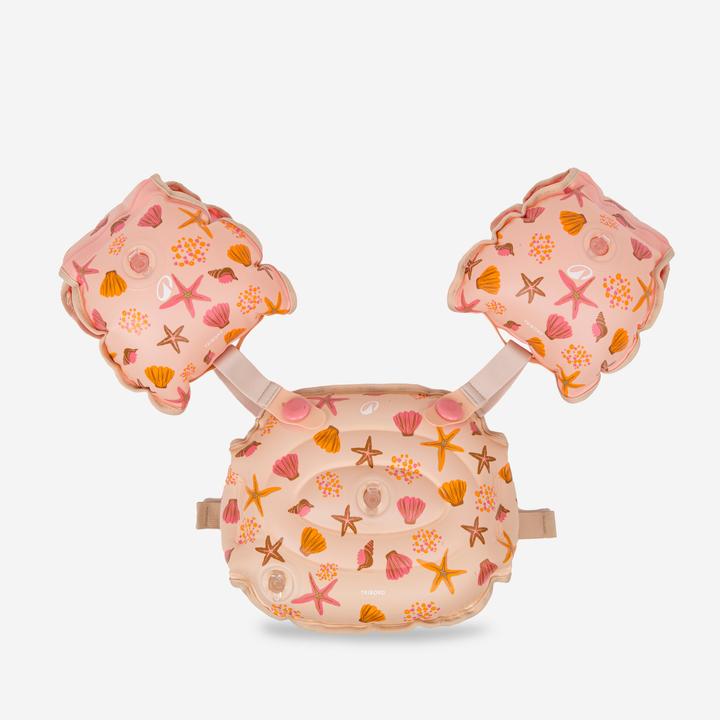 Nabaiji Brassards ceinture évolutifs de piscine Enfant 15-30kg - Tiswim shell beige