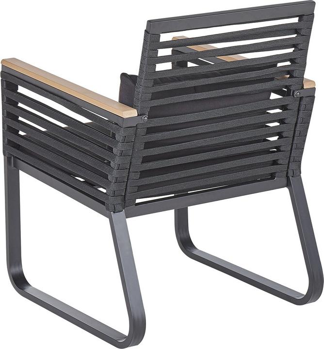 Produktbild Beliani Gartenmöbel Set Aluminium / Flechtseil schwarz 4-Sitzer CANETTO (150 cm)