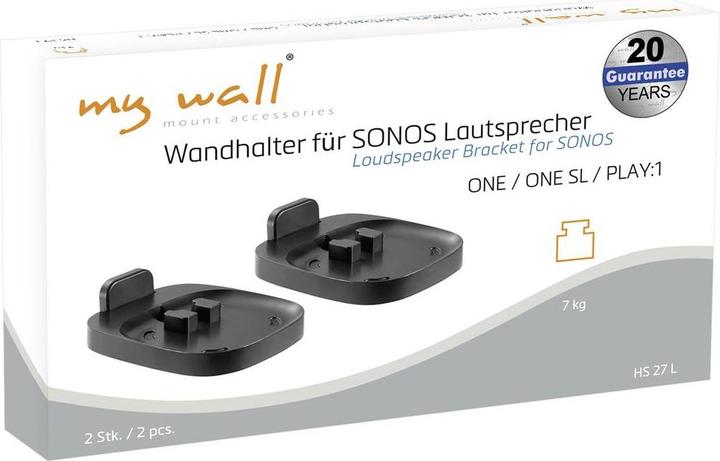 Image du produit myWall 2 supports muraux pour enceintes SONOS® ou enceintes universelles (1 paire, Installation murale)