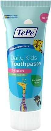 Actual product image TePe Daily Kids Daily Fluoride Toothpaste for Children 3-6 Years Old - Prevents Cavities - Age Appro (50 ml)