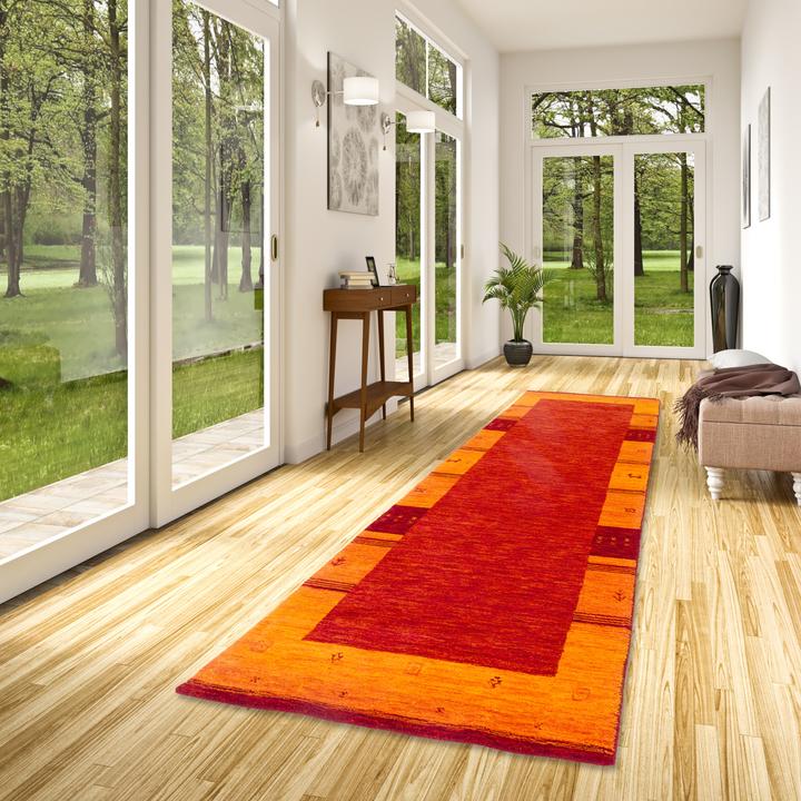 Produktbild Pergamon Natur Wolle Teppich Gabbeh Esta Läufer (90 x 160 cm)