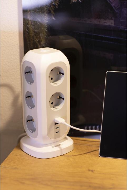 Actual product image Verbatim EU Power Tower 11 (11 x, CEE 7/4, USB-C, USB-A, 2 m)