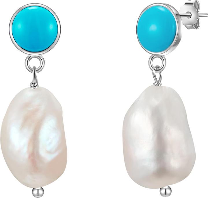 Immagine prodotto Glanzstücke München Donna Argento Turchese (rec.) Perla d'acqua dolce coltivata argento - 28471 (Argento)