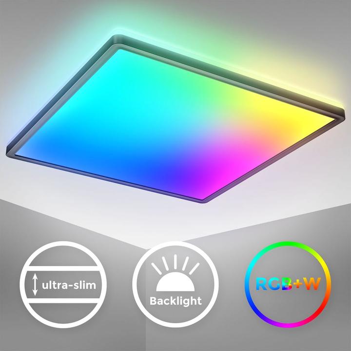 Immagine prodotto B.K.Licht Pannello RGB/W-LED ultrapiatto, nero, 1xLED/22W (2700 lm)