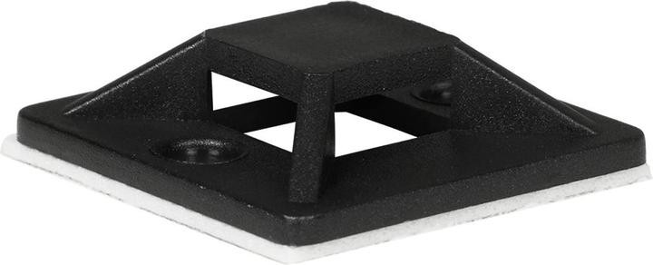 Image du produit ProXtend Self Adhesive Cable Clips 25mm x 25mm Black 50pcs in a bag (Serre-câbles en plastique, 25 mm, 50 pcs)