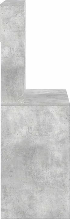 Produktbild VidaXL Schreibtisch mit Regal Betongrau 100x45x140 cm Holzwerkstoff Bürotisch (100 x 45 x 140 cm)