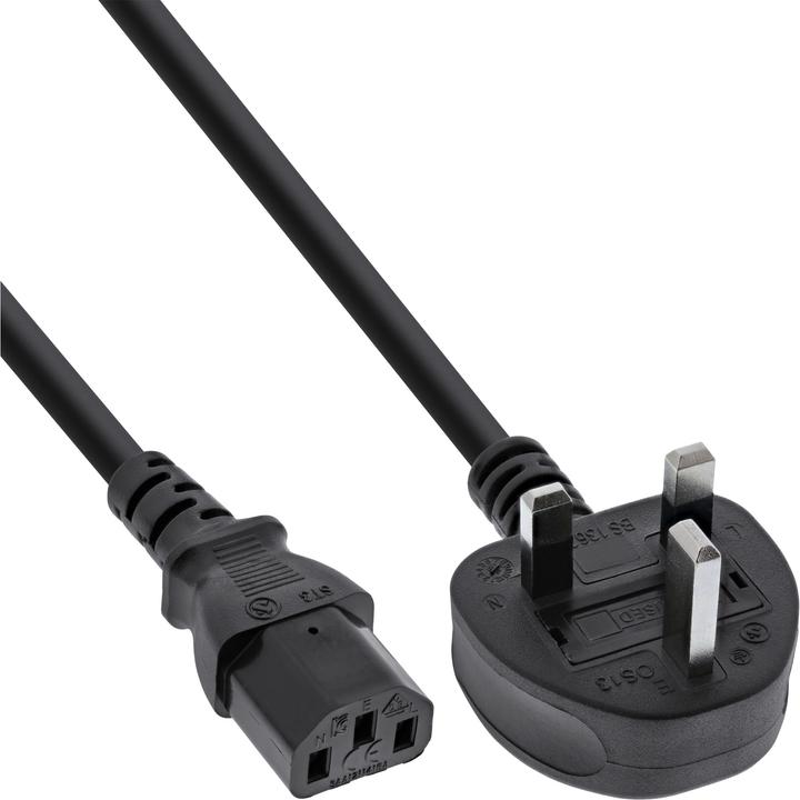 InLine Fiche d'alimentation Angleterre sur prise d'appareil froid (1.80 m)