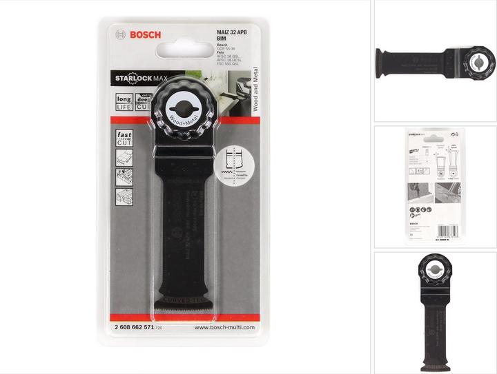 Produktbild Bosch Professional Zubehör BIM Tauchsägeblatt MAIZ 32 APB, Wood and Metal, 80 x 32 mm, 1er-Pack
