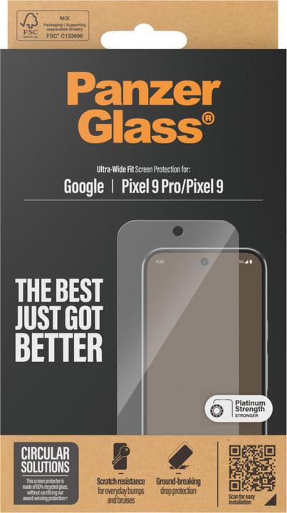 Immagine prodotto PanzerGlass Ultra-Wide Fit (1 Pezzo/i, Google Pixel 9, Google Pixel 9 Pro)
