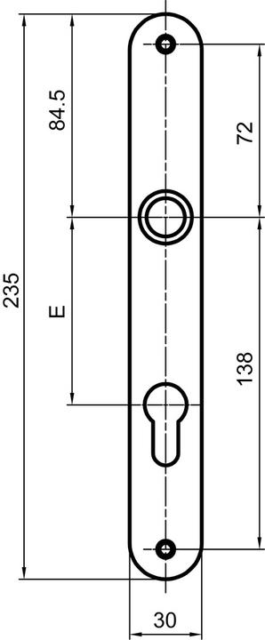 Produktbild Glutz Innentürschilder glide 5345-30 extra schmal (Türschildgarnitur)