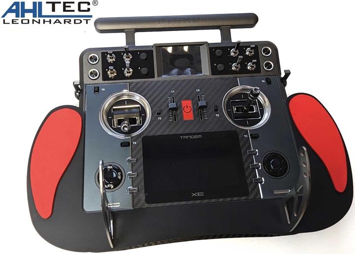 Image du produit AHLtec Pupitre émetteur FrSky Tandem XE Black avec étrier de pupitre émetteur standard, sans repose-main