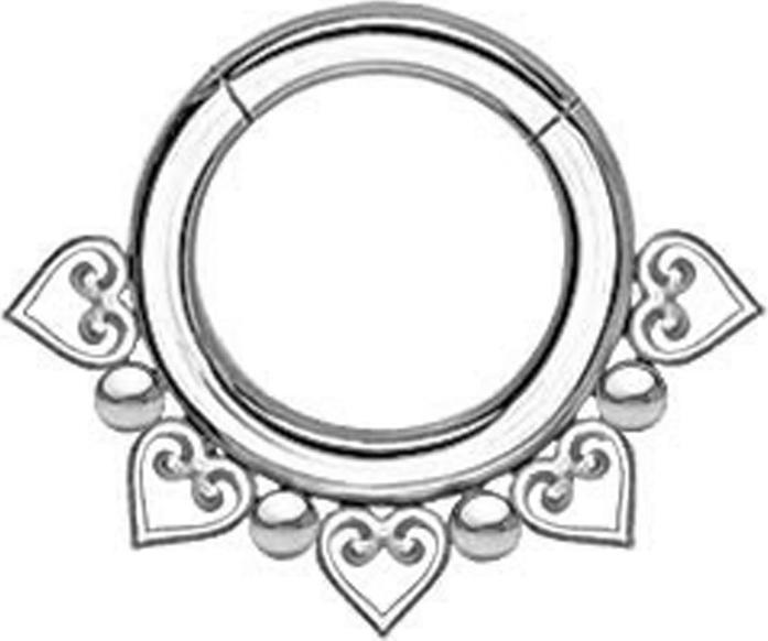 Star Piercing Dehnspirale mit Abalone aus Wasserbüffelhorn (Organisch)