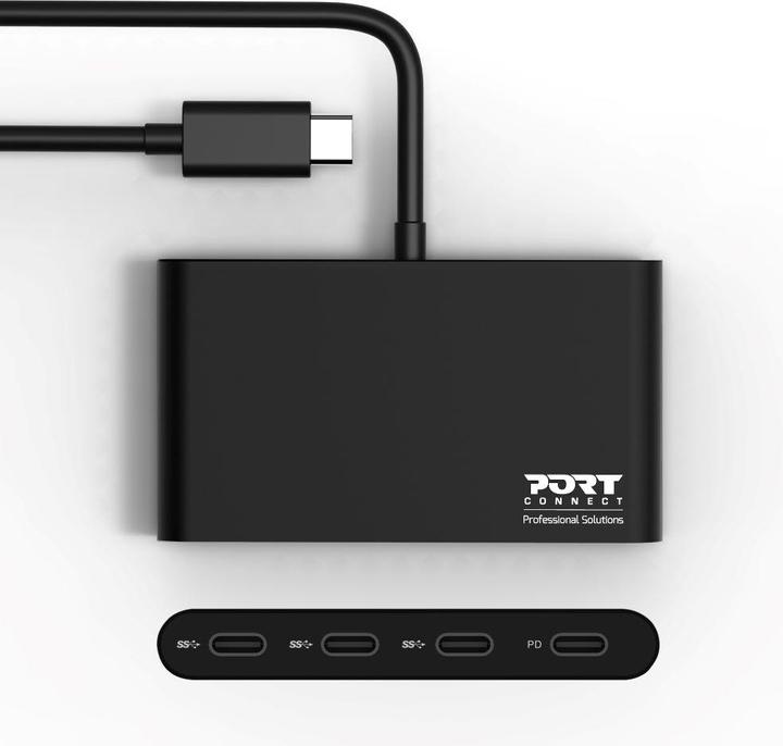 Image du produit Port Designs USB HUB TYPE C - 4 PORTS TYPE C - PD 100W (USB-C, 4 Ports)