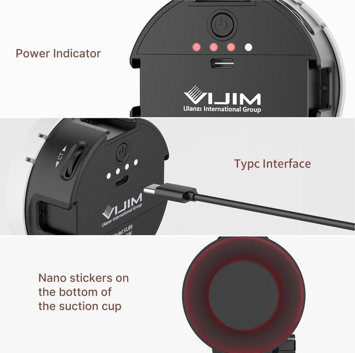 Image du produit Vijim Lampe vidéo VL69 KIT (Lumière vidéo)