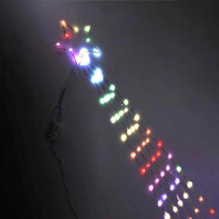 Produktbild H & S Collection LED Sternschnuppe mit 85 RGB LEDs, IP44