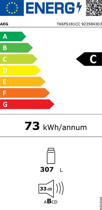 Label énergétique AEG TK6FS181CC 923584303 (307 l)
