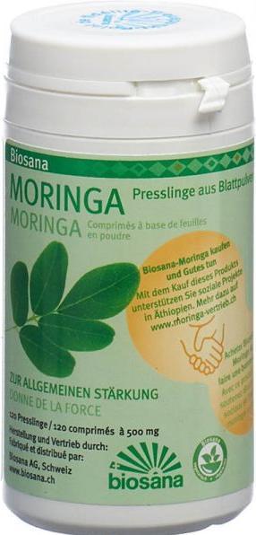 Actual product image Biosana Moringa leaf powder/extract tablet (120 Piece, Pills, 80 g)