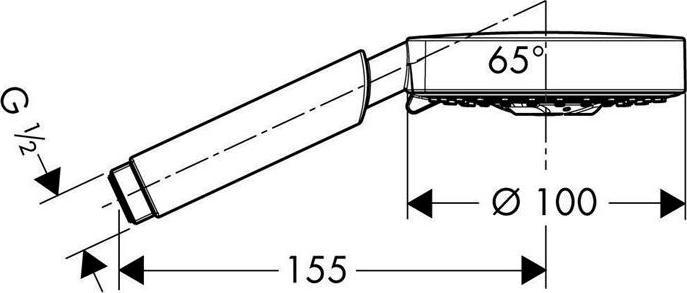 Produktbild hansgrohe HG Handbrause Raindance S 100 Air 3jet DN 15 chrom (3 Strahlarten, 15 l/min)