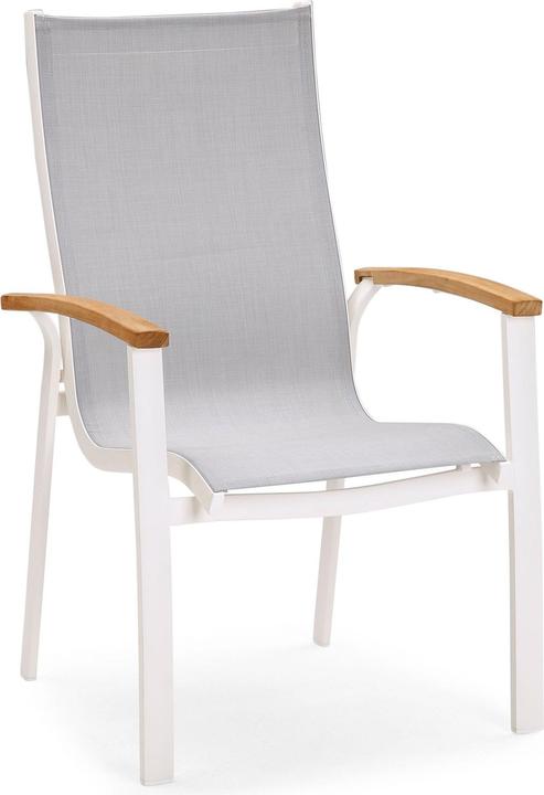 Best Stapelsessel Cavalese weiss/Teak