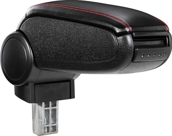 Actual product image Pro-Tec Centre armrest BMW Mini R55 56 57 Storage compartment imitation leather black with red stitching
