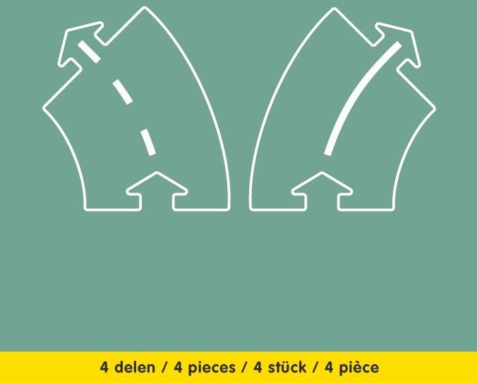 Actual product image Waytoplay extension set curves 4 pieces