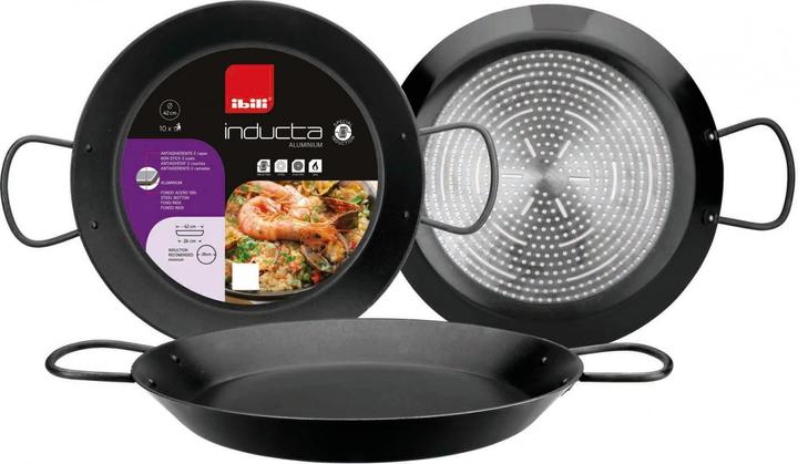 Produktbild Ibili Paellapfanne Inducta 38 cm Paellapfanne mit Induktionstechnologie (38 cm, Paella Pfanne, Aluminium)