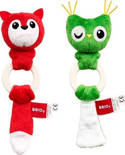 Actual product image Brio Rattle forest animal baby rattle