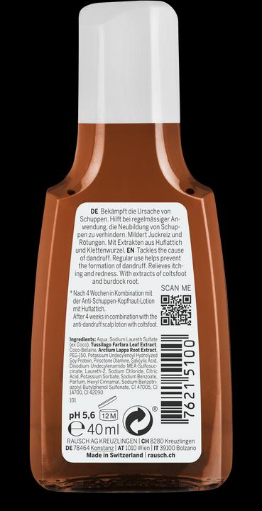 Actual product image Rausch Anti-Dandruff Shampoo Hufla (n) 40 ml (40 ml, Liquid shampoo)