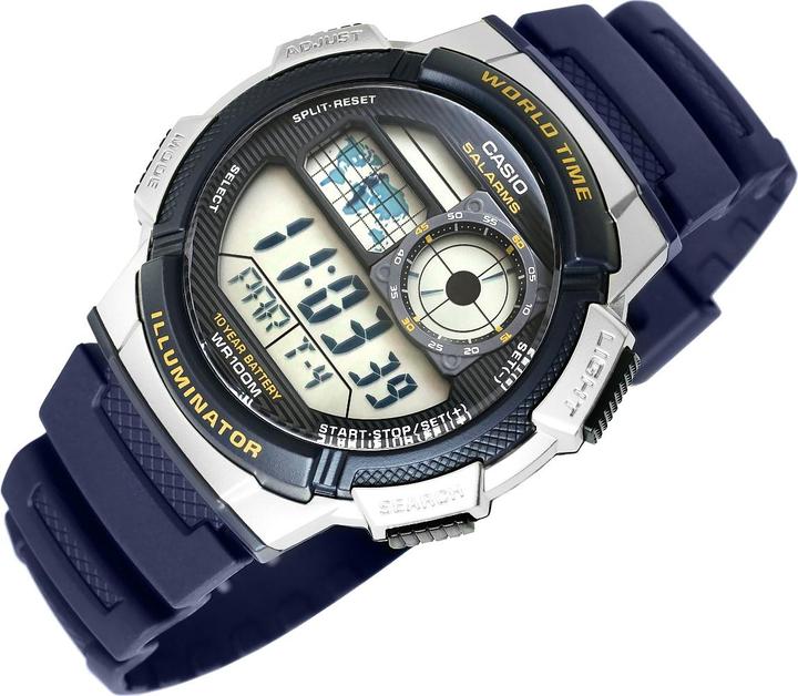 Image du produit Casio Mod. WORLD TIME ILLUMINATOR - 5 alarmes, 10 Year battery (Montre de sport, 43 mm)