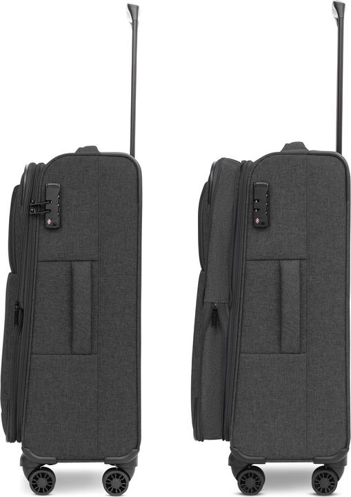 Actual product image Redolz Essentials 12 THREE SET 4-wheel suitcase set, 3-piece, with stretch fold (201 l, XL (from 140l))