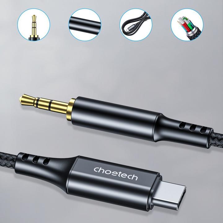 Actual product image Choetech USB-C to 3.5mm dc Audio cable (2 m, USB)