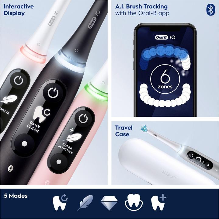 Produktbild Oral-B iO 6 Erwachsener Vibrierende Zahnbürste Weiss (Oszillierende Zahnbürste)