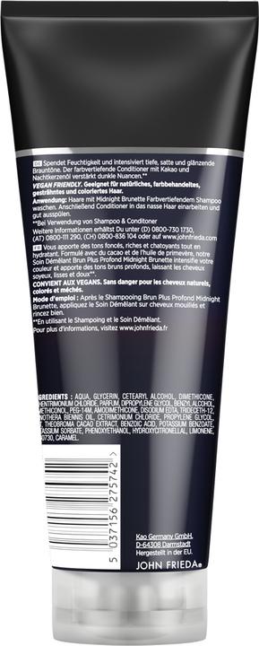 Actual product image John Frieda Brilliant Brunette - Midnight Brunette Color Deepening Conditioner (250 ml)