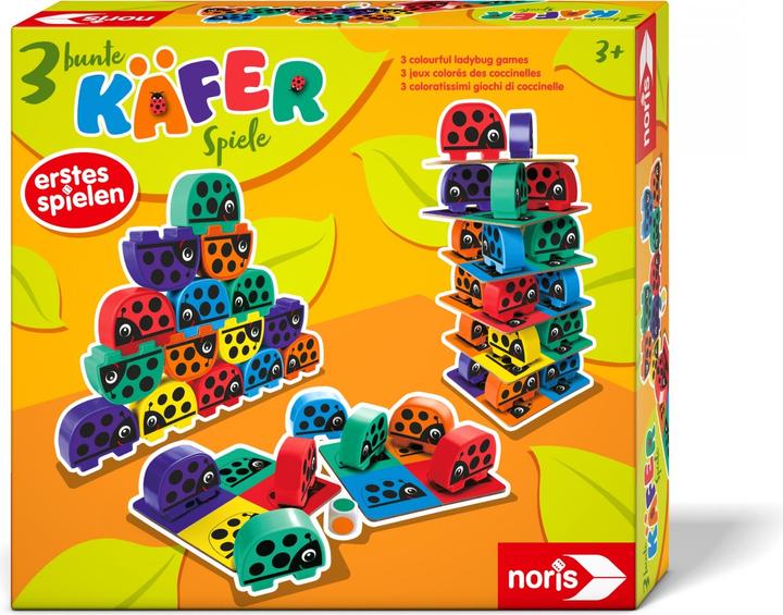 Actual product image Noris 3 colourful beetle games (German, French, Italian, English)