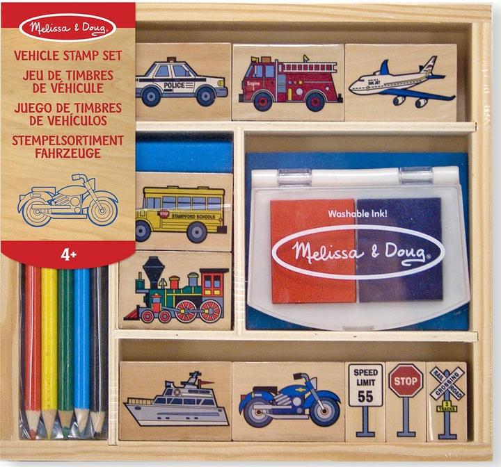 Produktbild Melissa & Doug Stamp Set Fahrzeuge