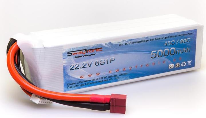 Produktbild Swaytronic ICED POWER LiPo 6S 22.2V 5000mAh 45C/90C T (22.20 V, 5000 mAh)