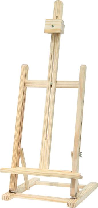 Actual product image Wooden painting easel, large, adjustable, 56 cm