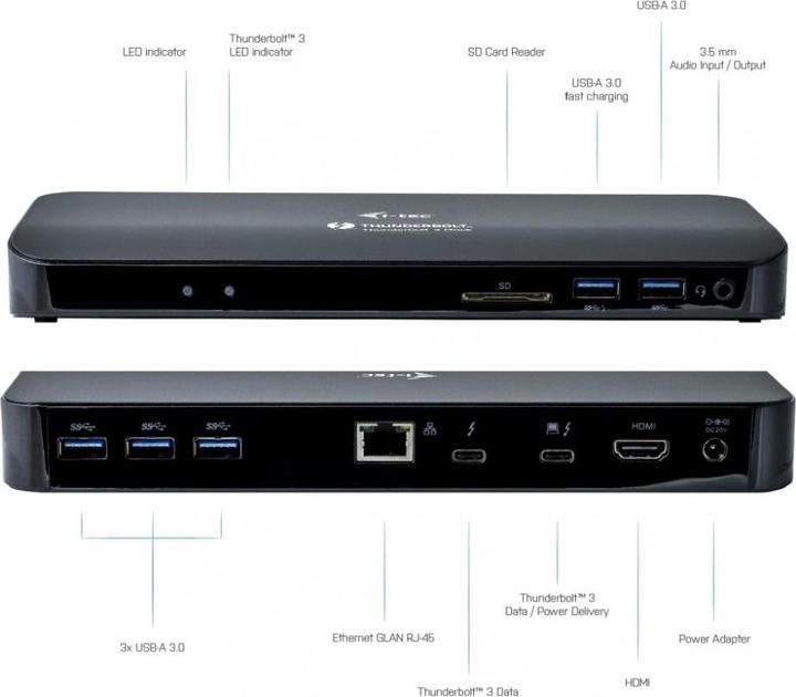 Produktbild i-tec Thunderbolt 3 Dual Docking Station (Thunderbolt, 3 Ports)
