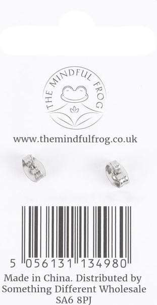 Actual product image Something Different Semi Precious Agate Stud Earrings (100% synthetic material)