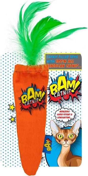 Productafbeelding Bam! Speelgoed met kattenkruid - 16 cm - Wortel - (503319005942) (Speelgoed met kattenkruid)