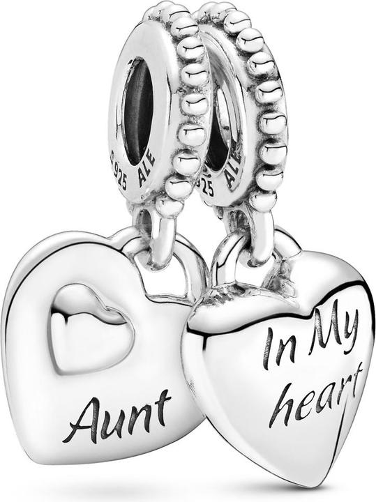 Pandora Aunt and Niece Hearts Charm (Silber 925)