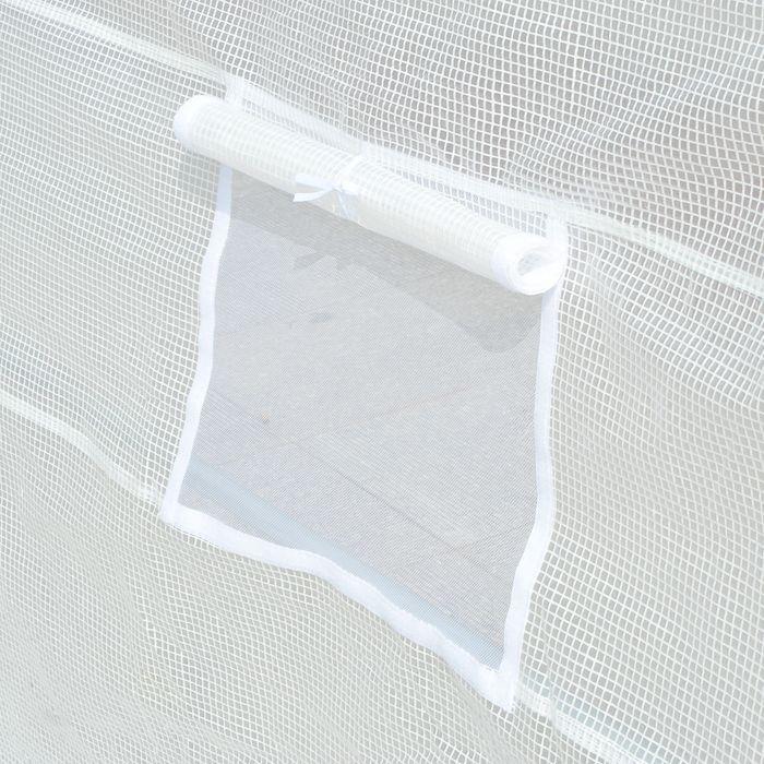 Produktbild Swisshandel24 Ersatzfolie 600x300x200 cm mit Fronttür, 12 Fenster reissfest Gewächshausfolie, Weiss