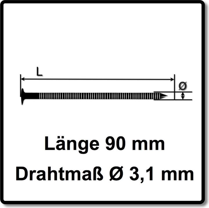 Actual product image Prebena Coil nails bright with ring shank wire magazine90 mm