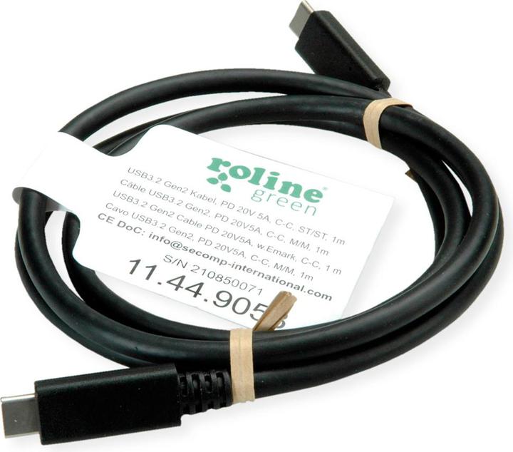 Produktbild Roline USB 3.2 Kabel (0.50 m, USB 3.2 Gen 2, 100 W)
