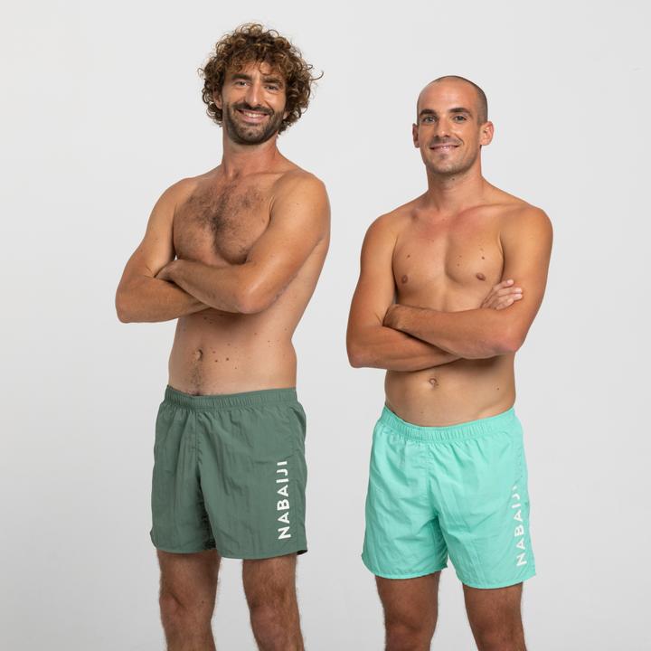 Actual product image Nabaiji Men's swimming shorts - 100 green (L)