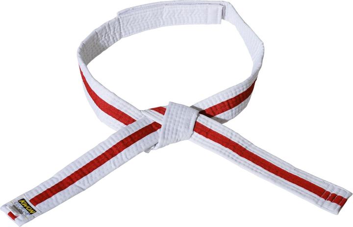 Actual product image Kwon White/red/white velcro belt budō child